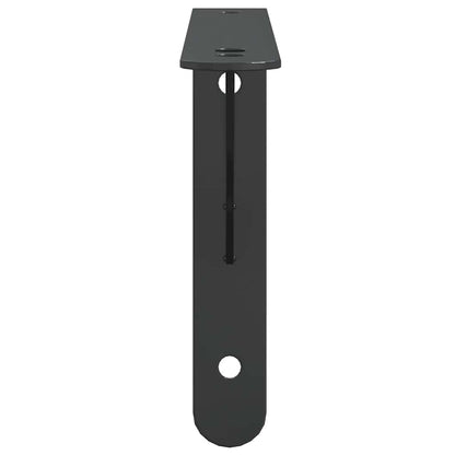 Suportes prateleira 4pcs 23,5x2,5x15,5 cm aço inoxidável preto