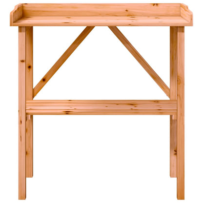 Mesa apoio p/ plantas c/ prateleira 78x38x82,5cm abeto castanho