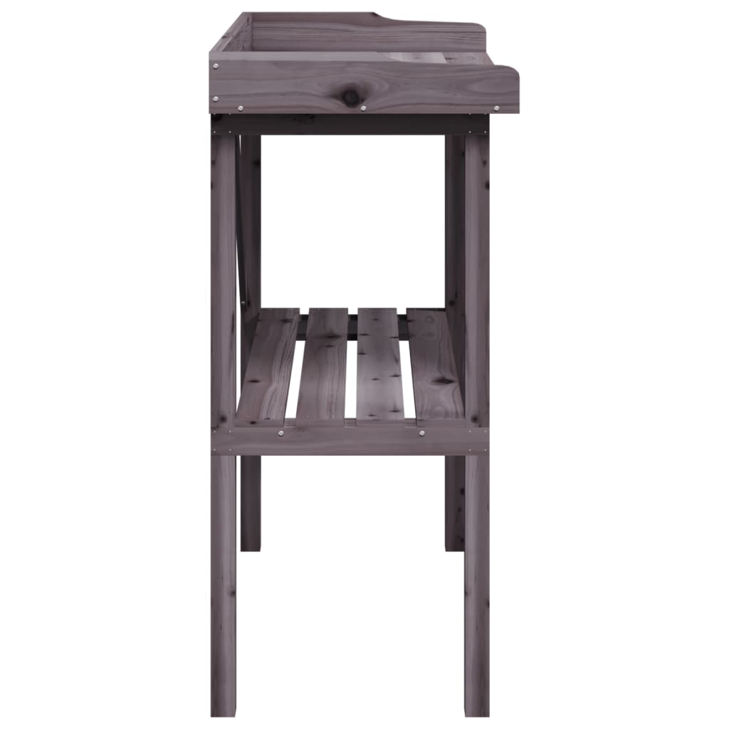 Mesa p/ plantas c/ prateleira 78x38x82,5 cm abeto maciço cinza