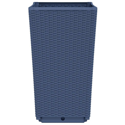Vasos/floreiras 2 pcs 32,5x32,5x57 cm PP cinzento azul
