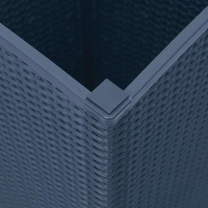 Vasos/floreiras 2 pcs 32,5x32,5x57 cm PP cinzento azul
