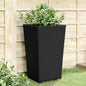 Vasos/floreiras 2 pcs 32,5x32,5x57 cm PP preto