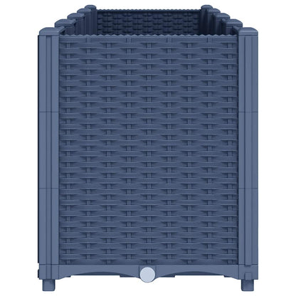 Vaso/floreira 160x40x53 cm PP cinzento azul