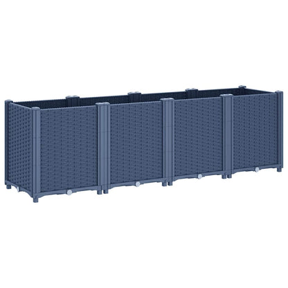 Vaso/floreira 160x40x53 cm PP cinzento azul