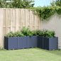 Vaso/floreira 160x120x53 cm PP cinzento azul