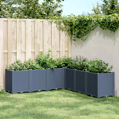 Vaso/floreira 160x160x53 cm PP cinzento azul