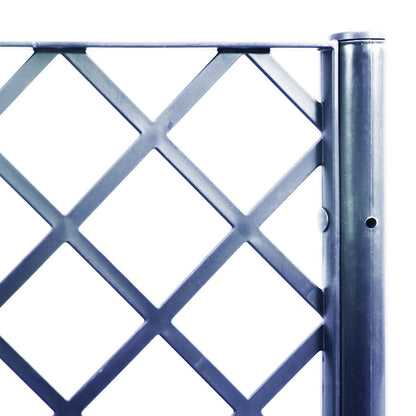 Vaso/floreira de jardim c/ treliça 160x40x140 cm PP cinzento azul