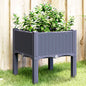 Vaso/floreira de jardim c/ pernas 40x40x42 cm PP cinzento azul