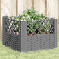 Vaso/floreira jardim c/ estacas 43,5x43,5x43,5cm PP cinza-claro