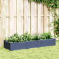 Vaso/floreira de jardim c/ estacas 125x40x28,5 cm PP cinzento azul