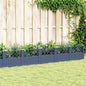 Vaso/floreira de jardim c/ estacas 363,5x43,5x43,5 cm PP cinzento azul