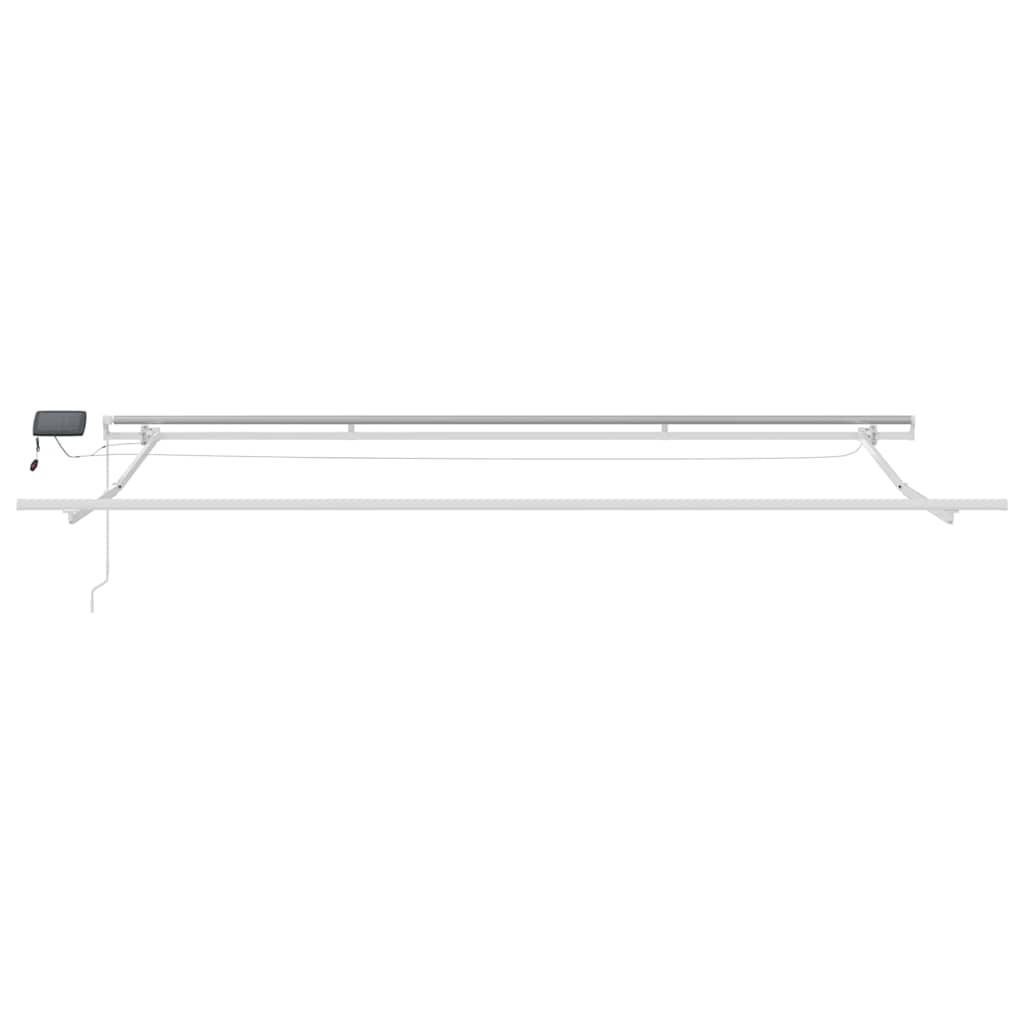 Toldo retrátil manual com luz LED 400x300 cm bordô