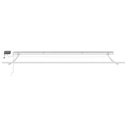 Toldo retrátil manual com luz LED 400x300 cm bordô