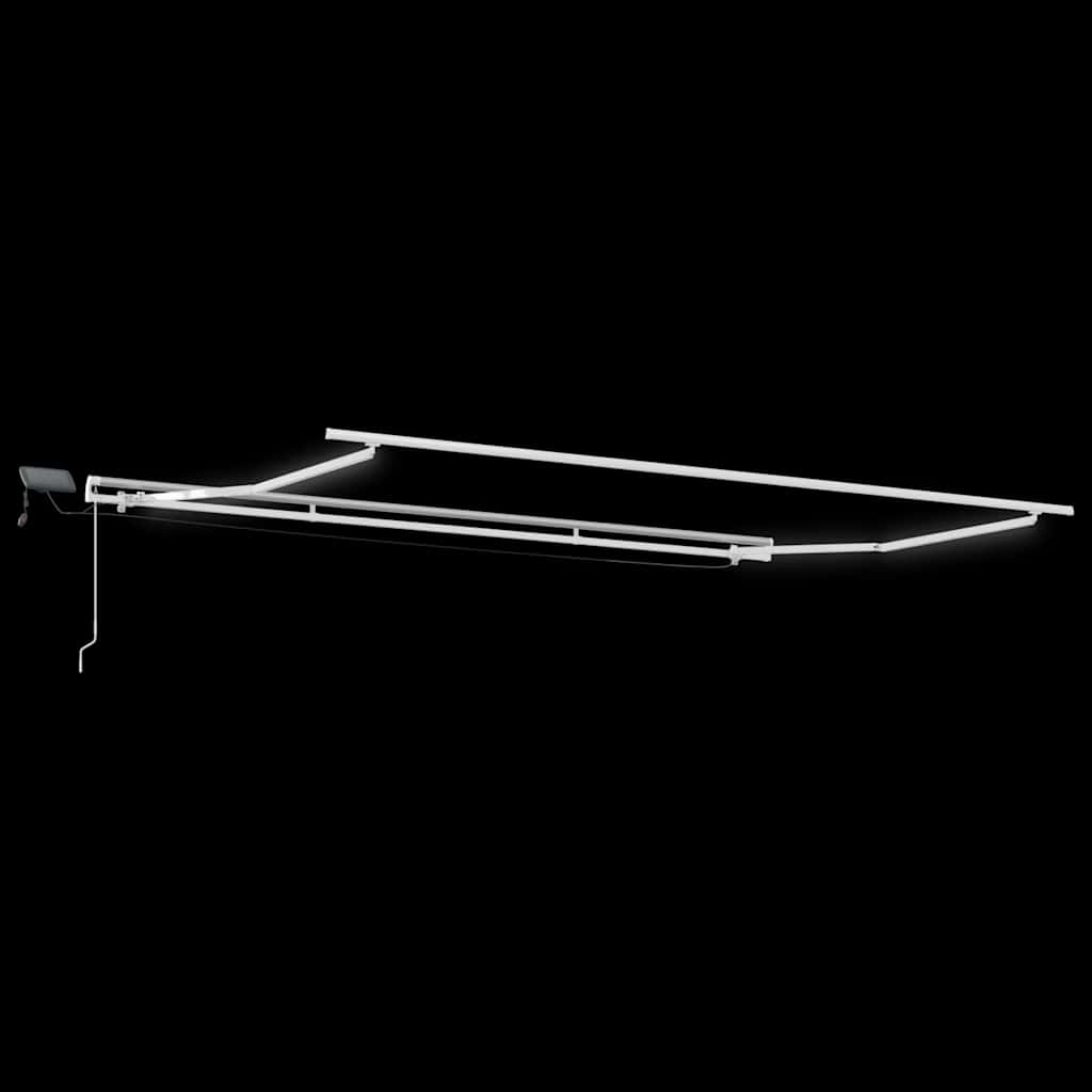 Toldo retrátil manual com luz LED 400x300 cm bordô
