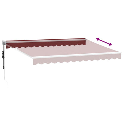 Toldo retrátil automático 350x250 cm bordô