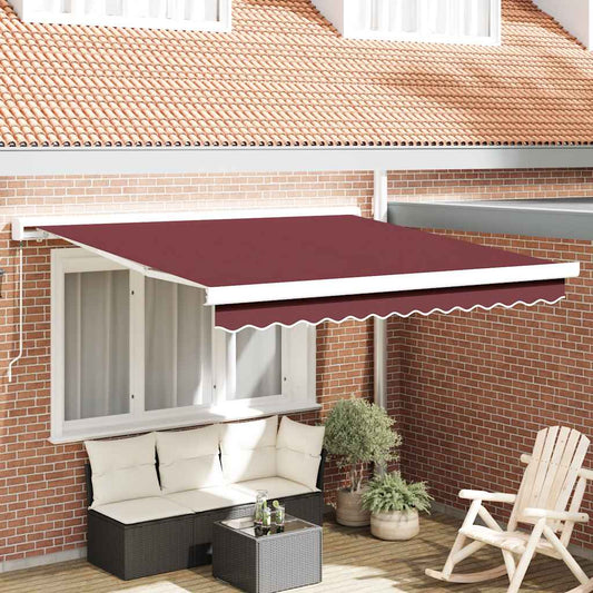 Toldo retrátil manual 300x250 cm bordô