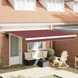 Toldo retrátil manual 400x300 cm bordô