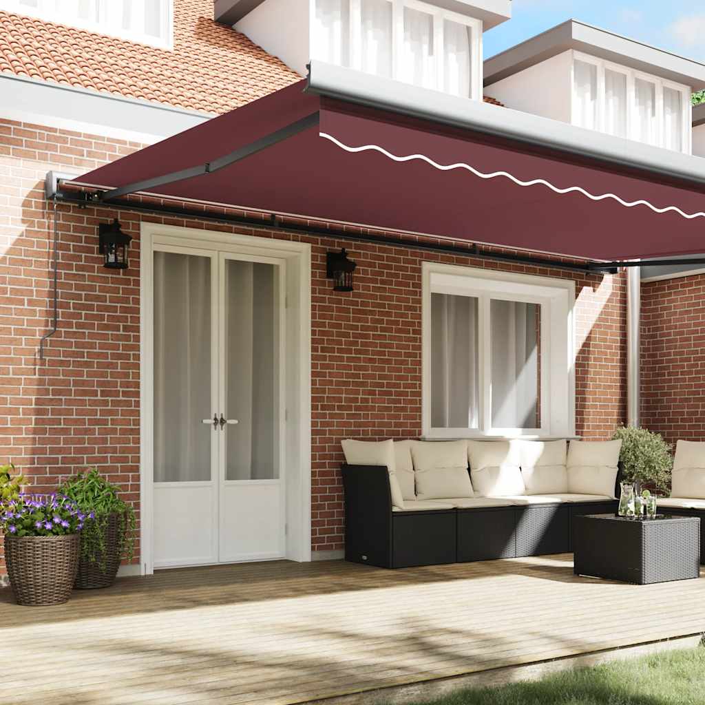 Toldo retrátil automático 300x250 cm bordô