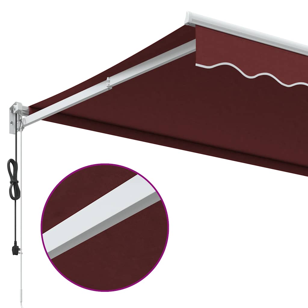 Toldo retrátil automático 400x300 cm bordô