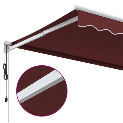 Toldo retrátil automático 400x300 cm bordô
