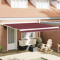 Toldo retrátil automático 400x300 cm bordô