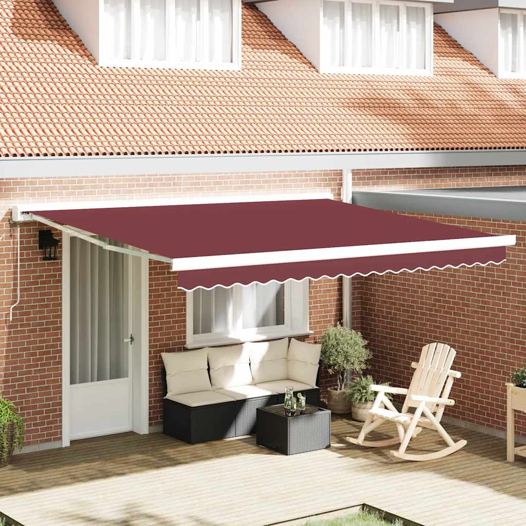 Toldo retrátil automático 400x300 cm bordô