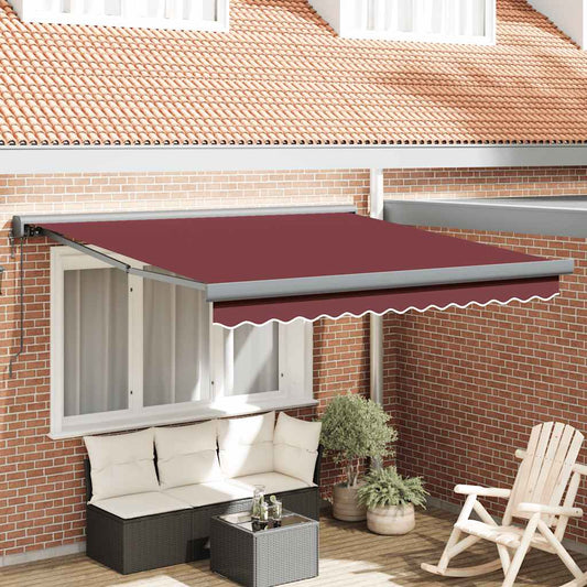 Toldo retrátil automático 300x250 cm bordô
