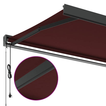 Toldo retrátil automático 350x250 cm bordô