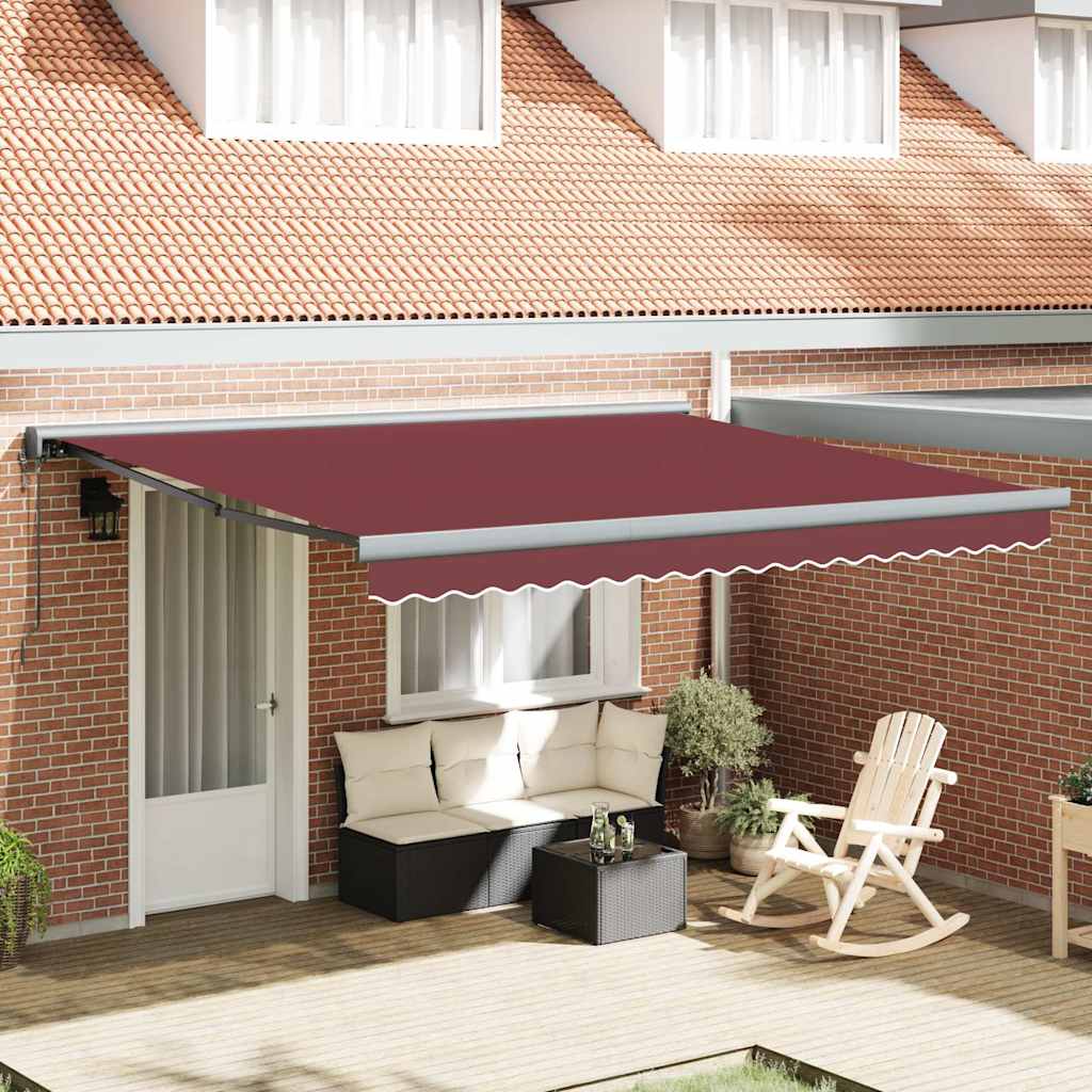 Toldo retrátil automático 400x300 cm bordô