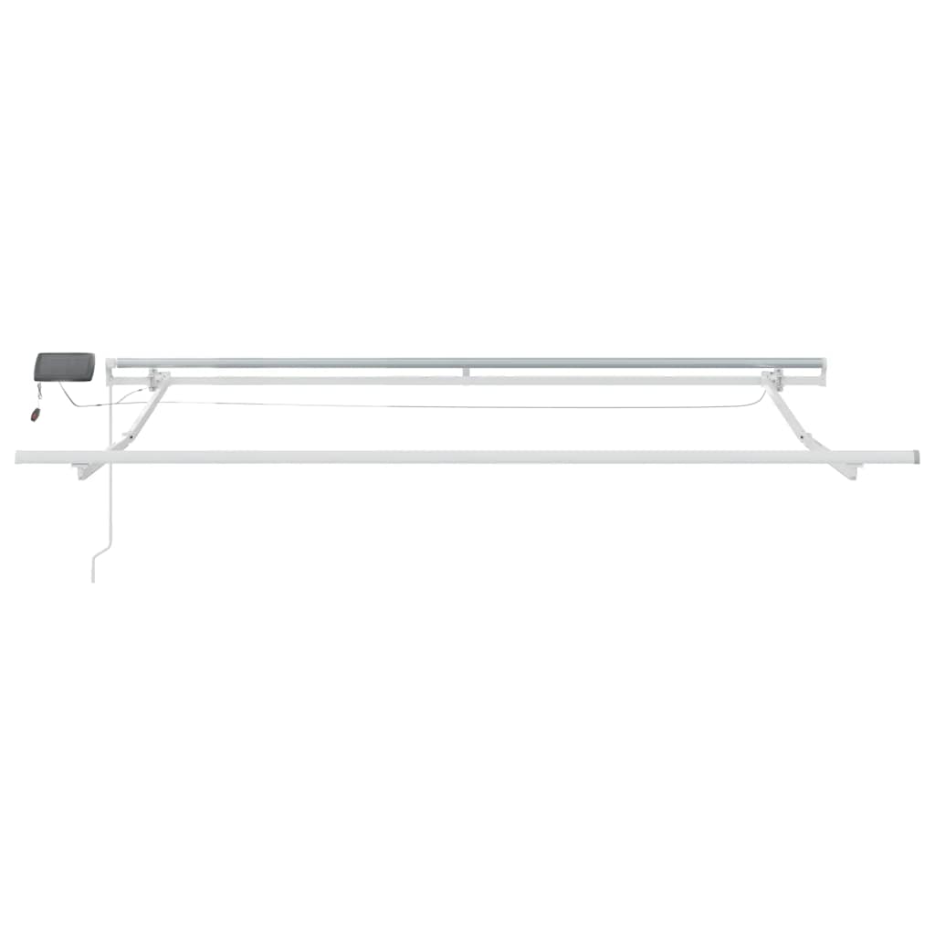 Toldo retrátil manual com luzes LED 300x250 cm castanho