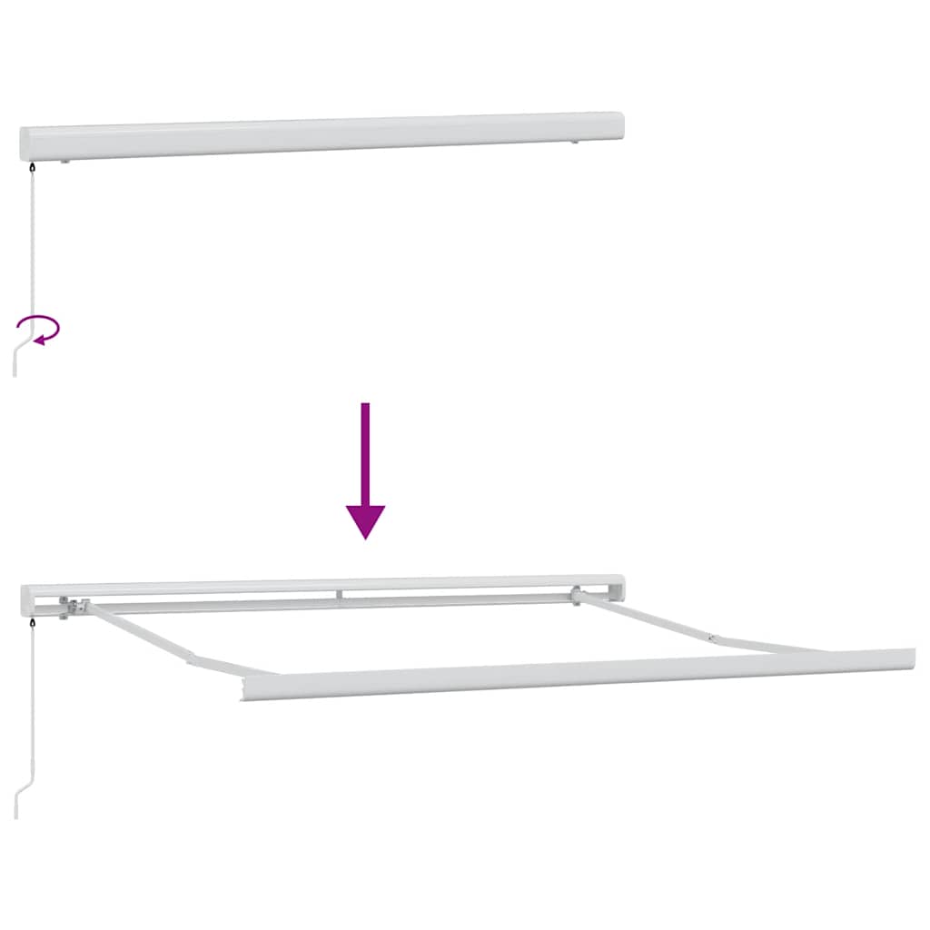 Toldo retrátil manual 300x250 cm castanho