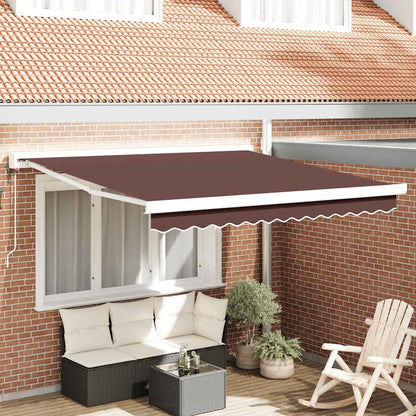 Toldo retrátil automático 300x250 cm castanho