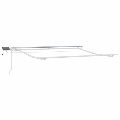 Toldo retrátil manual com luzes LED 300x250 cm antracite/branco
