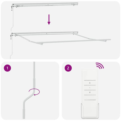 Toldo retrátil automático 300x250 cm antracite e branco