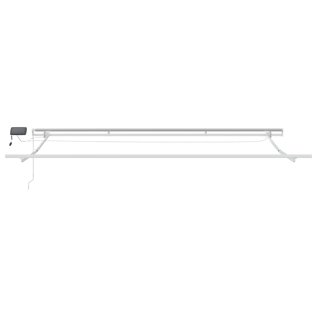 Toldo retrátil manual com luzes LED 400x300cm antracite/branco