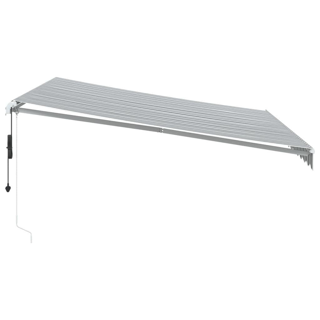 Toldo retrátil automático 400x350 cm antracite e branco