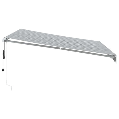 Toldo retrátil automático 400x350 cm antracite e branco