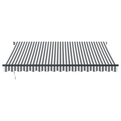 Toldo retrátil manual 400x350 cm antracite e branco