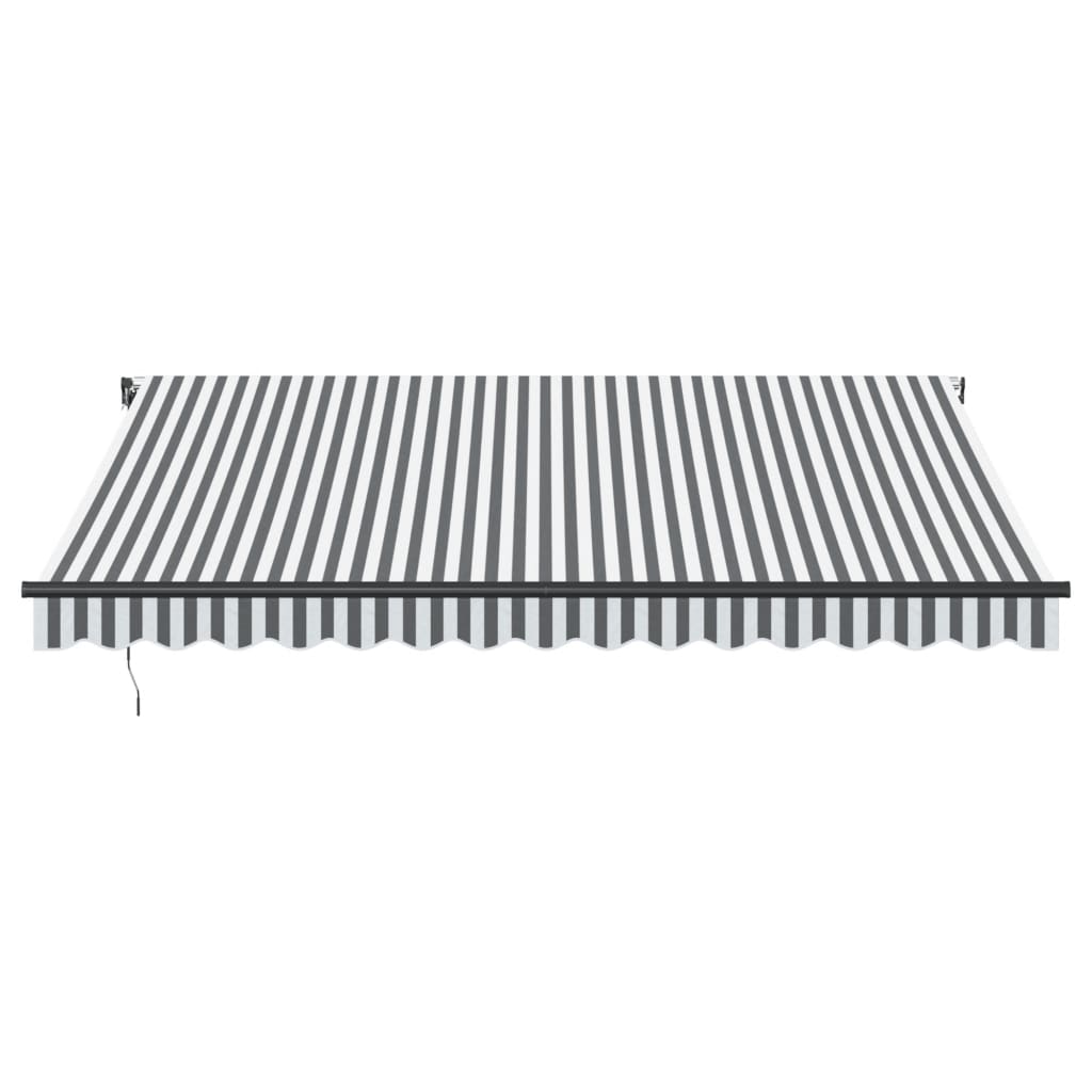 Toldo retrátil automático 400x350 cm antracite e branco