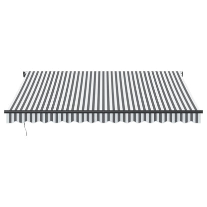 Toldo retrátil automático 400x350 cm antracite e branco