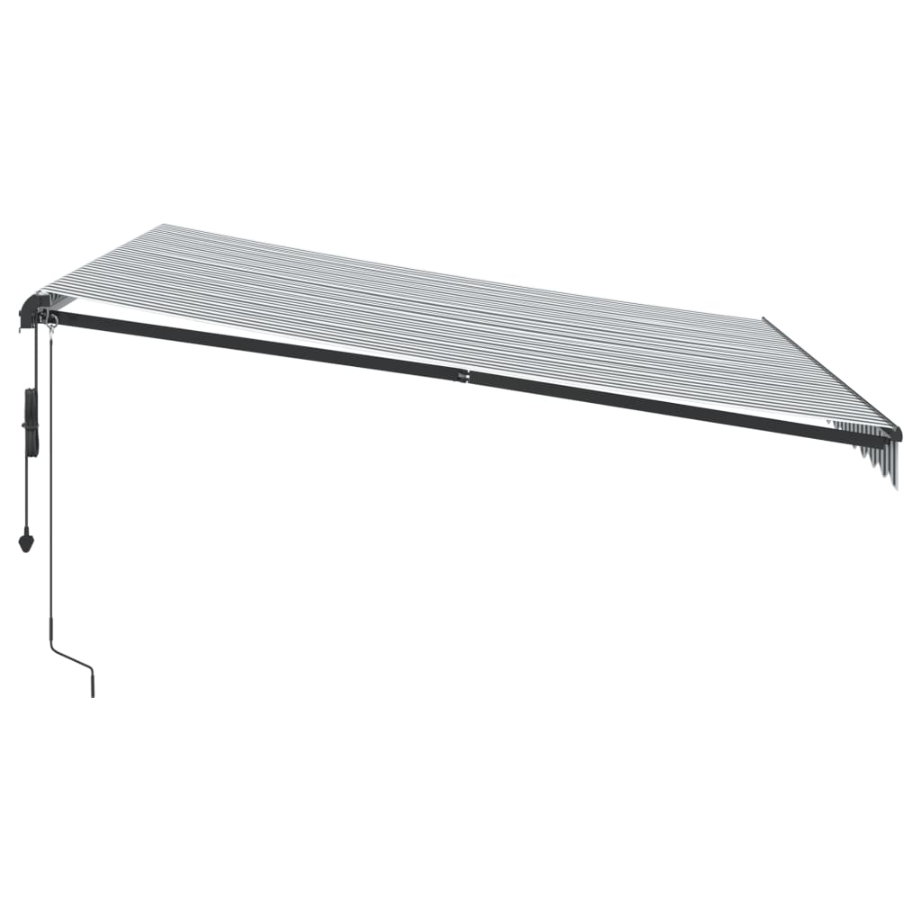 Toldo retrátil automático 400x350 cm antracite e branco