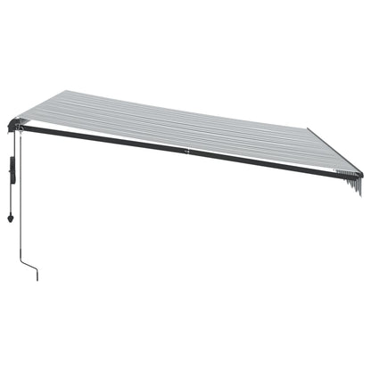 Toldo retrátil automático 400x350 cm antracite e branco