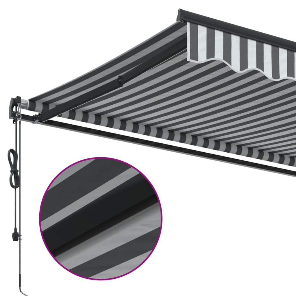 Toldo retrátil automático 400x350 cm antracite e branco