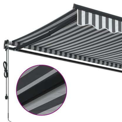 Toldo retrátil automático 400x350 cm antracite e branco