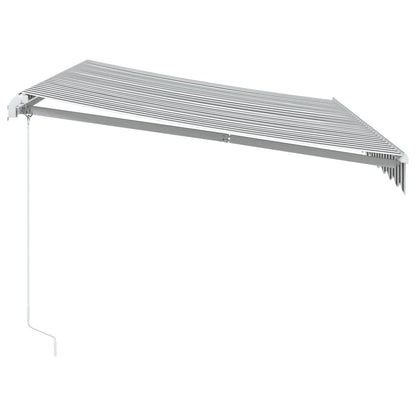 Toldo retrátil manual 350x250 cm antracite e branco