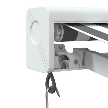 Toldo retrátil 3,5x2,5 m tecido e alumínio antracite e branco