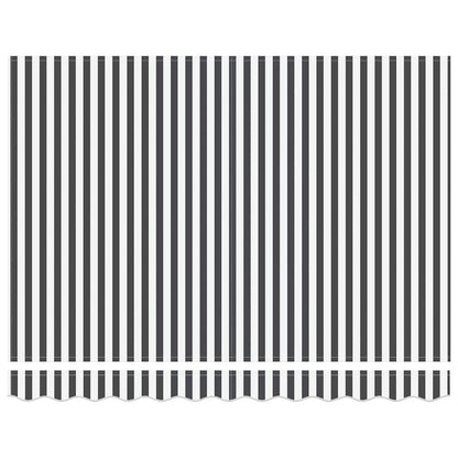 Toldo retrátil 3x2,5 m tecido e alumínio antracite e branco