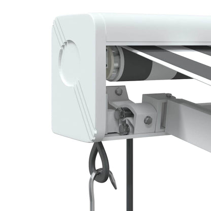 Toldo retrátil 3,5x2,5 m tecido e alumínio antracite e branco