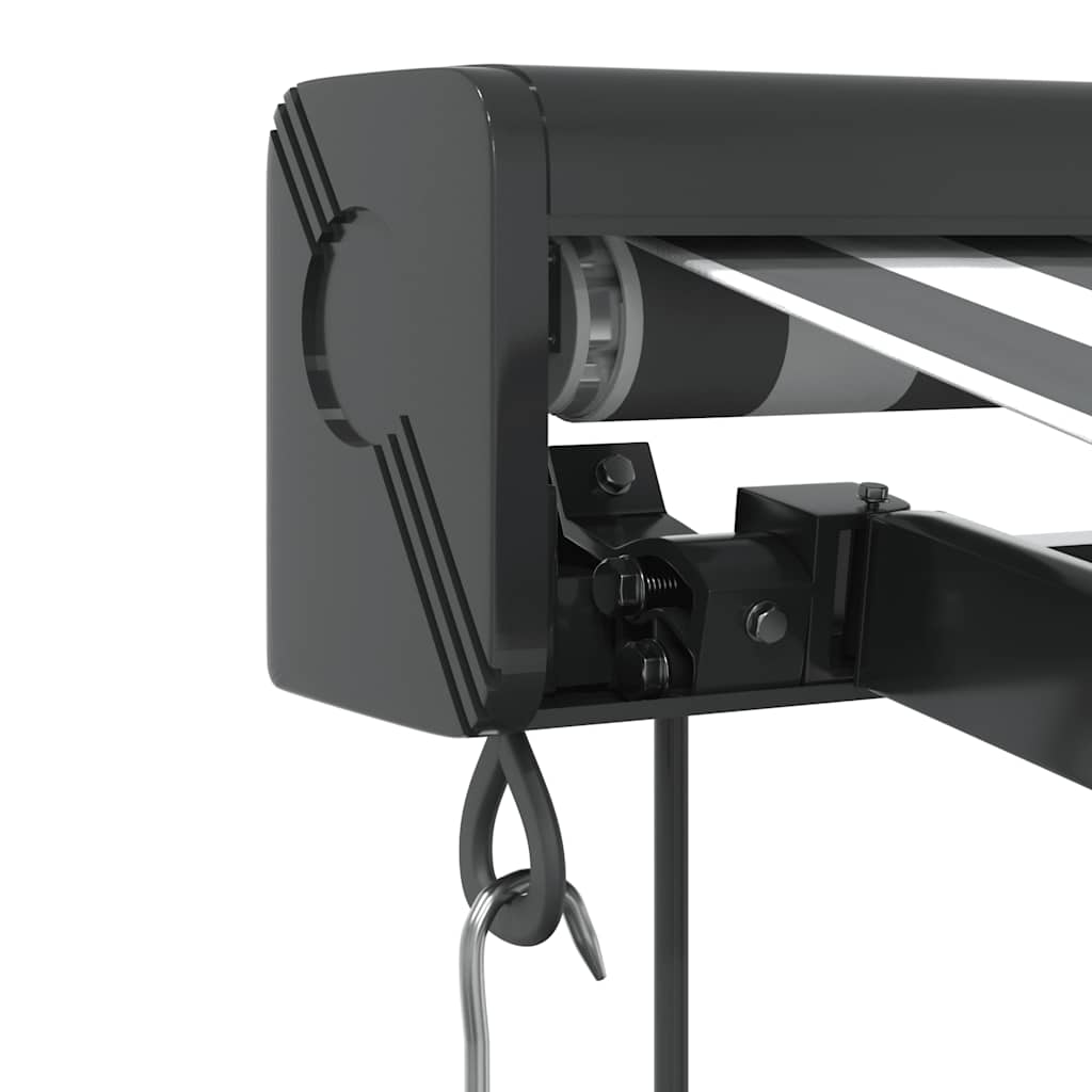 Toldo retrátil 3,5x2,5 m tecido e alumínio antracite e branco