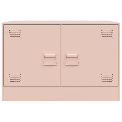Móveis de TV aço rosa, 2 pcs